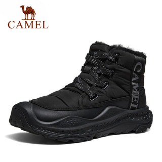 Camel อูฐผู้ชายรองเท้าลุยหิมะฤดูใบไม้ร่วงและฤดูหนาวใหม่พื้นหนาลื่นบวกแคชเมียร์รองเท้ากันหิมะที่อบอุ่น