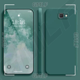 Cod เคสโทรศัพท์สําหรับ Samsung Galaxy J7 Prime J7 2017 J6 J4 Plus ซิลิโคนเหลวขอบตรงสีลูกกวาดซิลิโคน TPU ฝาหลัง