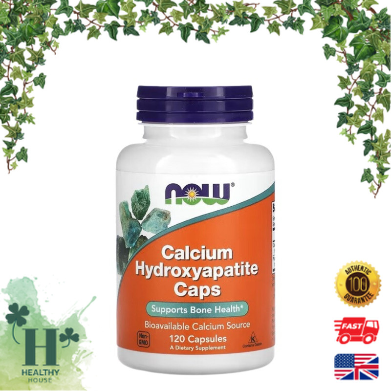 พร้อมส่ง NOW Foods Calcium Hydroxyapatite Caps 120 Capsules แคลเซียม Phosphorus
