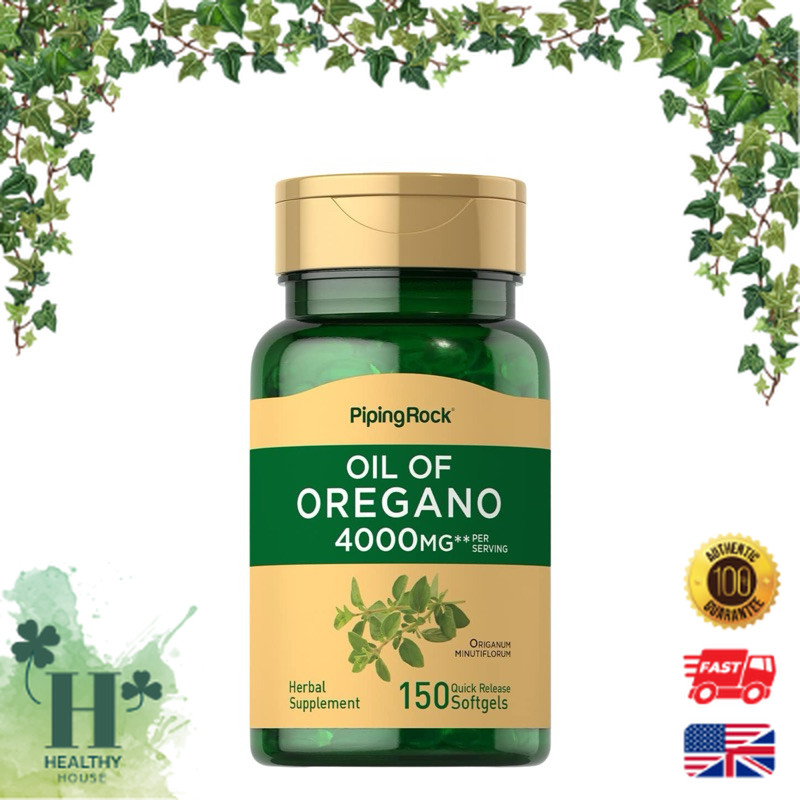 พร้อมส่ง Piping Rock Oil of Oregano 4000mg | 150 Softgel น้ำมันออริกาโน ทางเดินหายใจ ระบบย่อยอาหาร