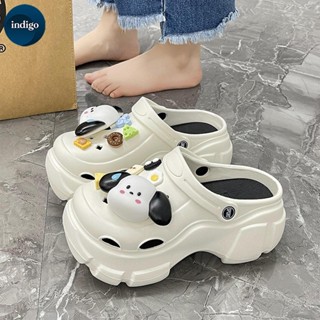 รองเท้าแตะหัวโตผู้หญิง Eva มีส้น พื้นหนา กันลื่น ใส่สบาย สีเ…