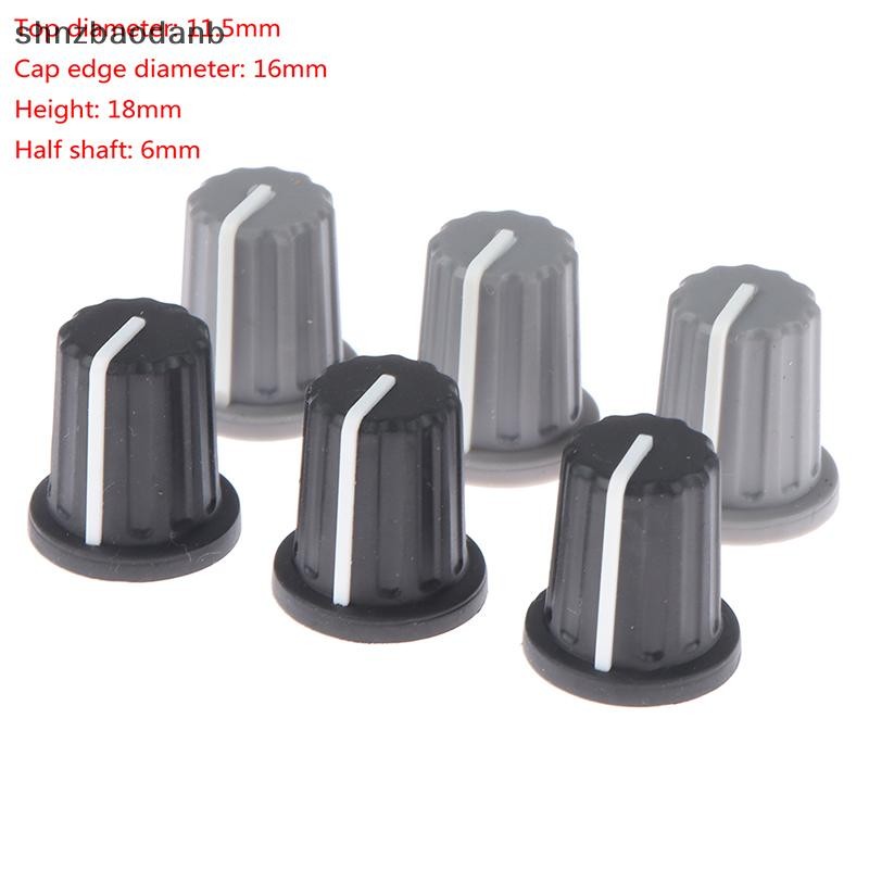 [SHNZFF] 5 ชิ้นยางครึ่งเพลาลูกบิด Potentiometer Encoder ลูกบิด 270 องศา D-Shaped YBUI