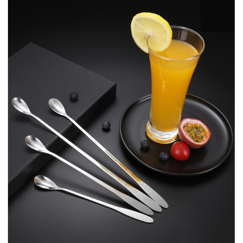 ช้อนคนกาแฟด้ามยาว สแตนเลสเงางาม ใช้งานหลากหลาย ไม่เป็นสนิม เหมาะสำหรับคนกาแฟ น้ำผึ้ง นมข้น - รูปที่ 5