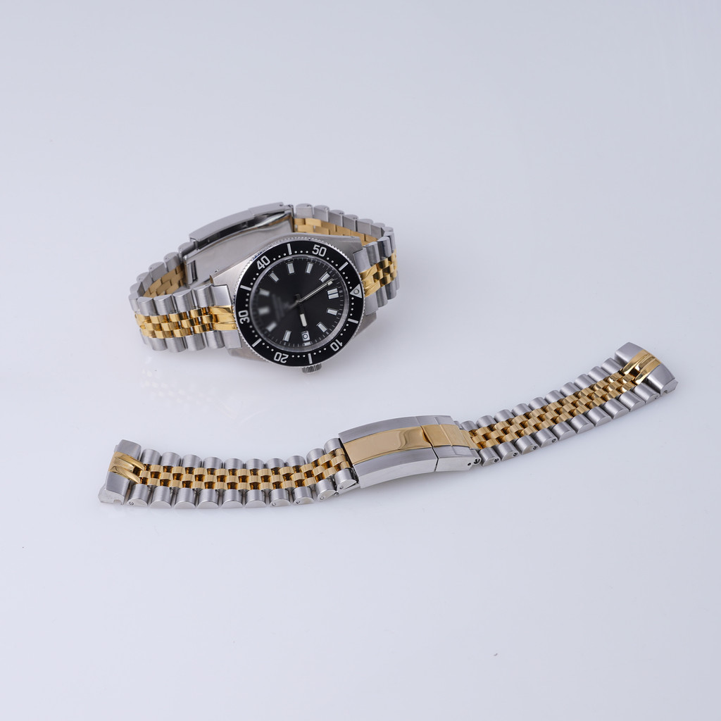สําหรับ 20mm Seiko SPB143 145 213-297 สายทองกลาง Prospex 200m Diver อัตโนมัติ SBDC Jubilee WatchBand