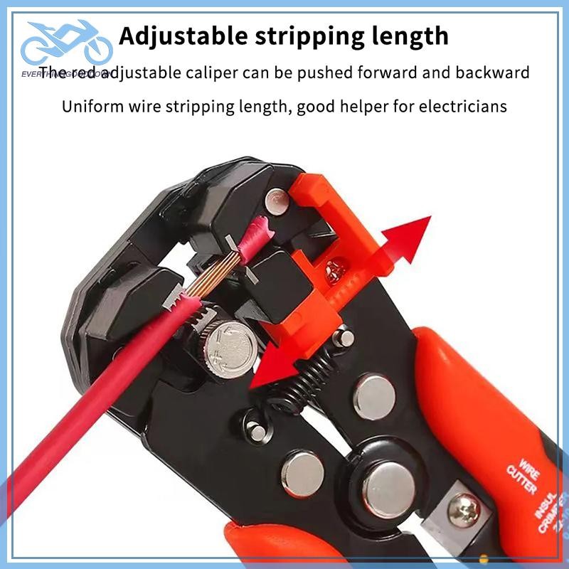 EVER Self-Adjusting Wire Stripper มัลติฟังก์ชั่นเครื่องมือช่างไฟฟ้าคีมปอกช่างไฟฟ้า Crimping เครื่องม