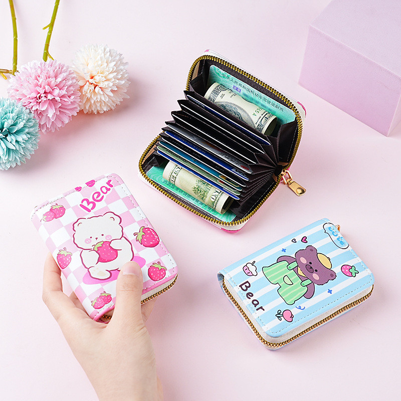 🏠Jibbyhome🏠กระเป๋าสตางค์ใบสั้นใส่บัตร ลายการ์ตูน ใ่ส่บัตร ใส่แบงค์ได้เยอะ กระเป๋าสตางค์ใบเล็ก พกพาง่าย #BAG041 - รูปที่ 3