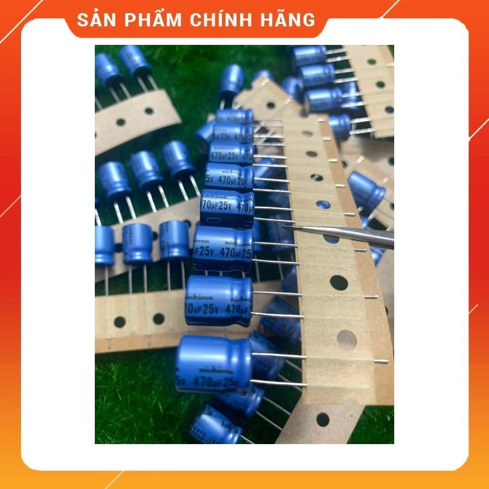 [ 2 ชิ้น ] NICHICON AUDIO CAPACITOR TK 25V 470UF, 25V470UF 25V, 470UF25V (10x13,5x5x5mm )