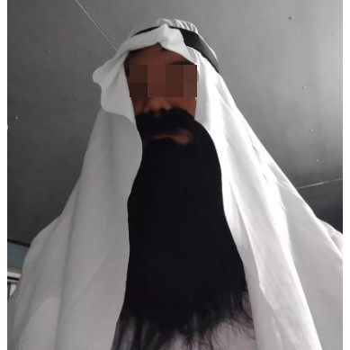 🇹🇭สินค้าอยู่ไทย🇹🇭 🔥ผ้าบางไม่หนา ราคาประหยัด โพกหัวซาอุ ผ้าโพกหัวอาหรับ  แฟนซีนานาชาติ สุลต่าน ชีค หมวกชีค ac20.4 ac20 - รูปที่ 4