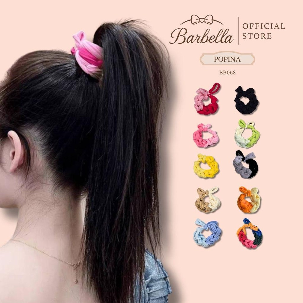Barbella ยางผูกผม ยางถักเปีย สไตล์เกาหลี รุ่น Popina (BB068)