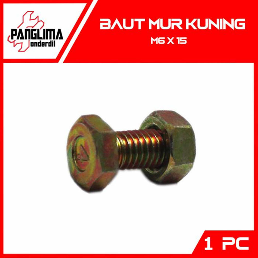 1 PC Yellow Bolt Nut M6x15-M 6 X 15-M6-6x15 Bolt Nut