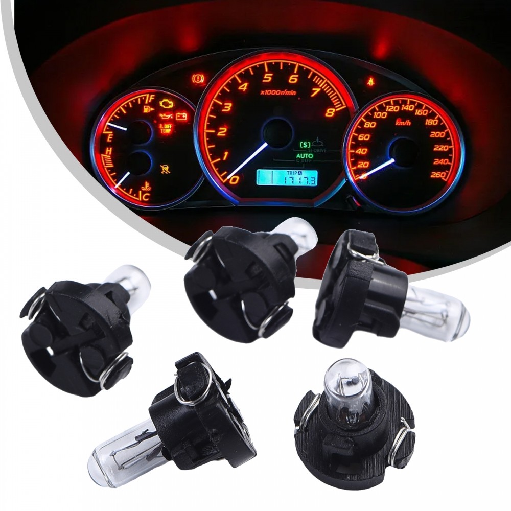 T3 T4 2 หลอดไฟ LED ไฟภายในรถสําหรับรถยนต์พร้อมตัวบ่งชี้การอุ่น (510 ชิ้น)