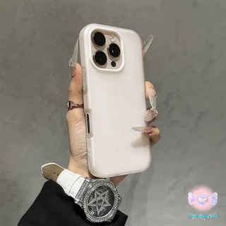 🎀จัดส่งในพื้นที่🎀เคสเยลลี่โปร่งใสสองในหนึ่ง หอยเจลสีที่โปร่งใส สำหรับiPhone16 15 13 12 11 6 7 8 Plus Pro Promax X XS XR