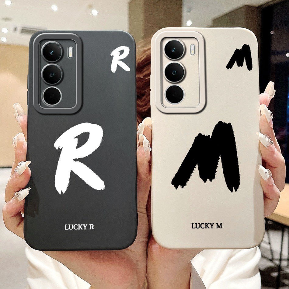 สําหรับRealme C71 RMX5303 Luckyตัวอักษรเริ่มต้นเคสโทรศัพท์RealmeC71 C 71 4Gเลนส์ป้องกันเคสซิลิโคนอ่อนนุ่ม