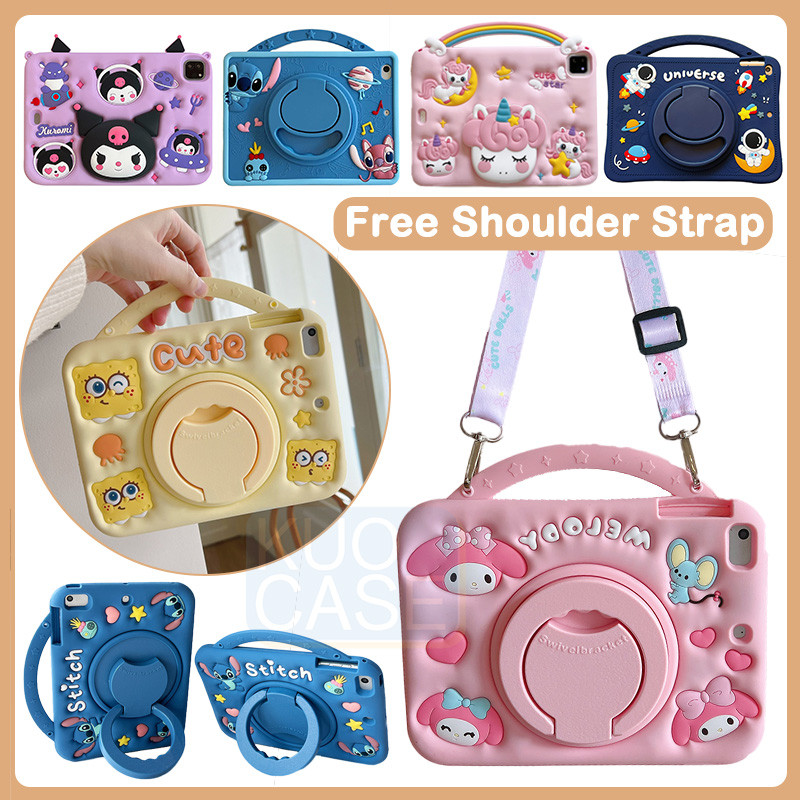 สําหรับ Redmi Pad 2 2025 11 นิ้ว Redmi Pad 2 4G ซิลิโคน 360° เคสขาตั้งแบบพับได้แบบหมุนได้