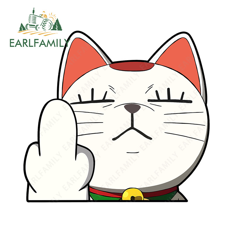 EARLFAMILY Turbo Granny Dandadan สติกเกอร์รถที่น่าสนใจกลางสเก็ตบอร์ดรถจักรยานยนต์กระจกไวนิล Decal Occlusion Scratch Decor