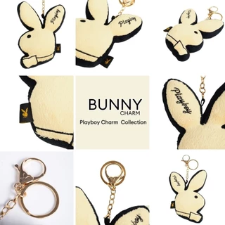 PLAYBOY รุ่น Bunny Charm พวงกุญแจตุ๊กตากระต่ายเพลย์บอย รหัส ST-252K150CC ดีไซน์ขนนุ่ม หูกระต่ายปักตัวอักษร