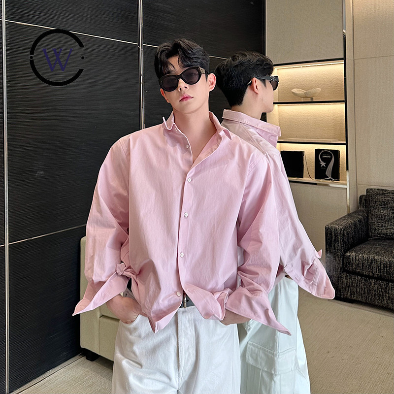 Dark Series แสดงสไตล์ผ้าฝ้ายแท้ Bone Feeling หลากหลายดัดรูปร่าง Slim-fit All-match เสื้อผู้ชายผู้หญิ