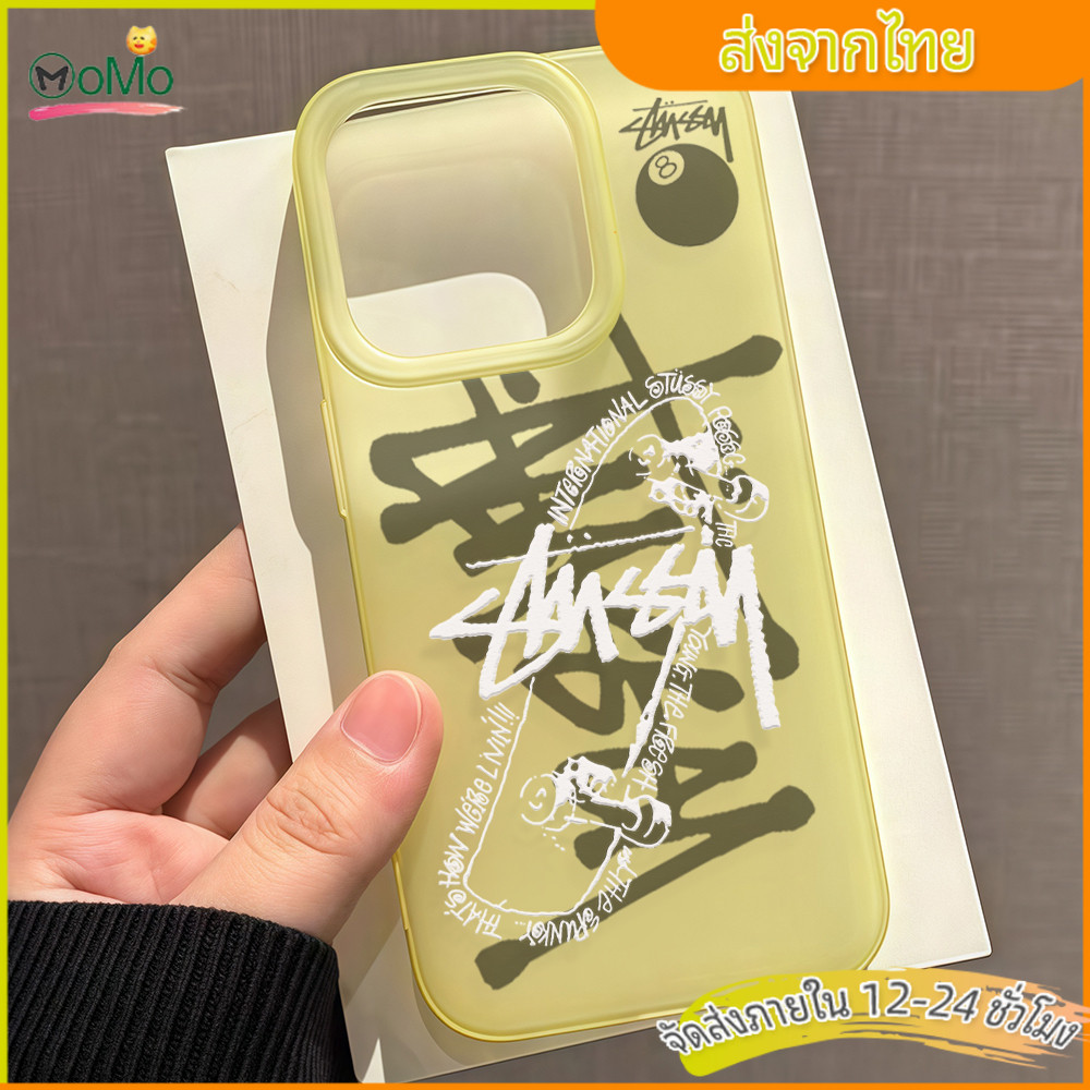 แบรนด์เทรนด์ หรูหรา คำที่เรียบง่าย สครับเคสโปร่งใสสำหรับไอโฟน11 12 13 14plus 15PRO 16promax กรณีมือถือ 6/7/8PLUS X/XR/XS - รูปที่ 3