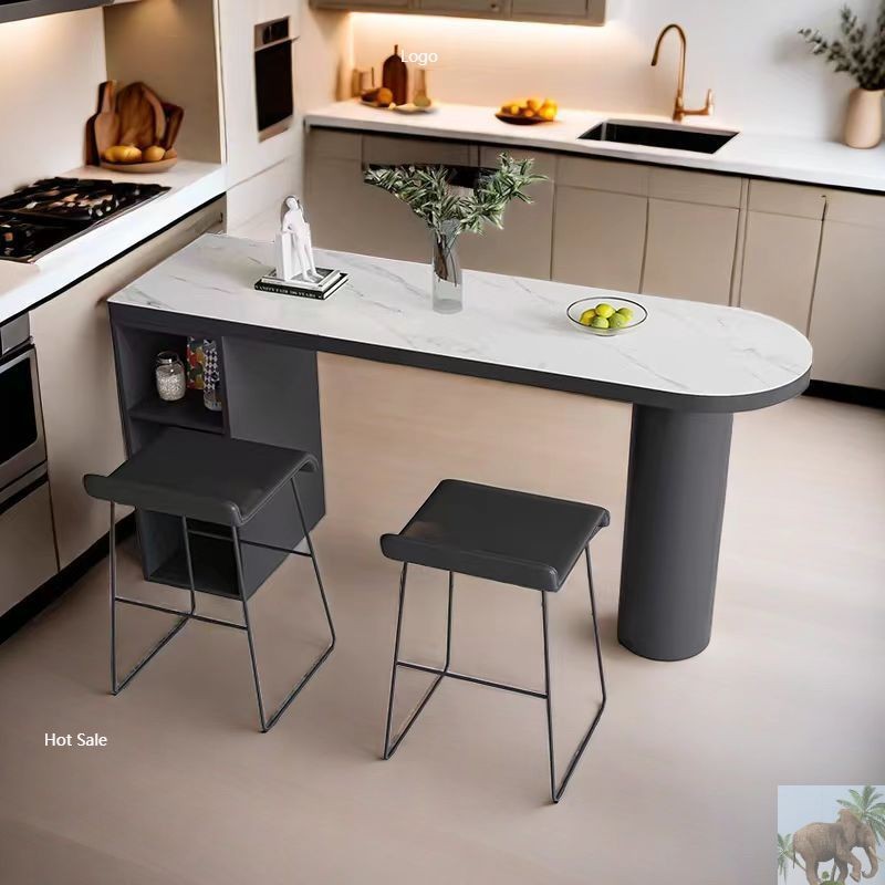 rock slab bar counter,modern and simple living room partition cabinet, wine kitchen bar counter, int