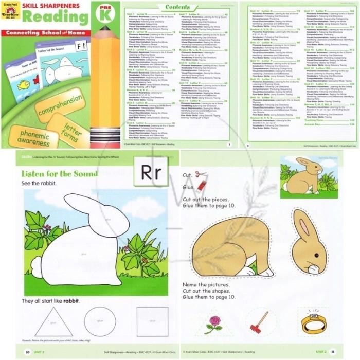 PHYSICAL BOOK Skill Sharpeners Reading Grade PreK K 1 2 3 4 5 6 | Reading / Comprehension for Childr