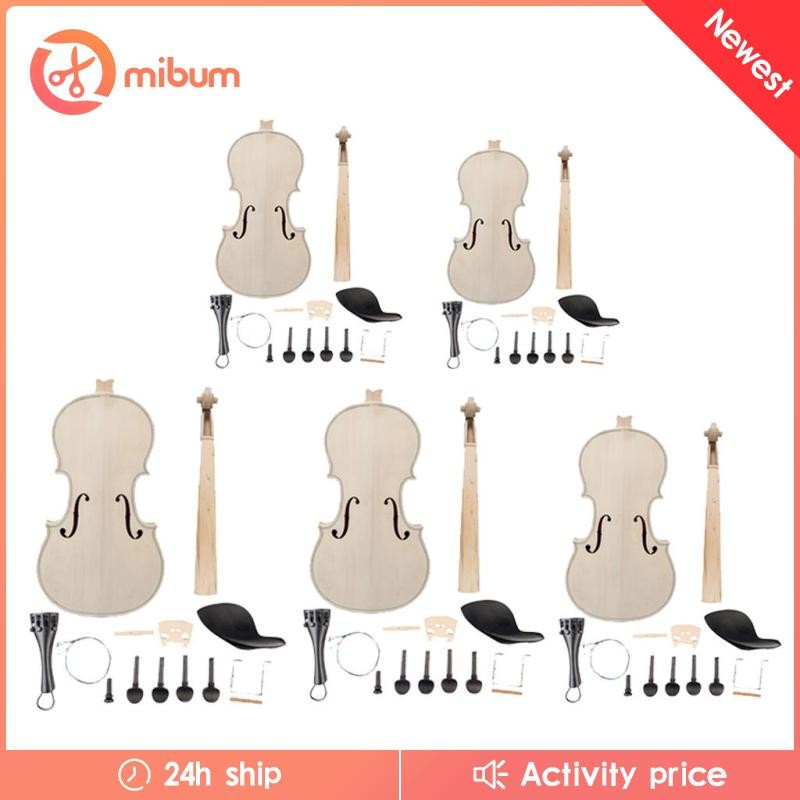 [Mibum] ไม้ยังไม่เสร็จไวโอลิน Body Luthier Headstock คอคาง Rest Tailpiece Peg