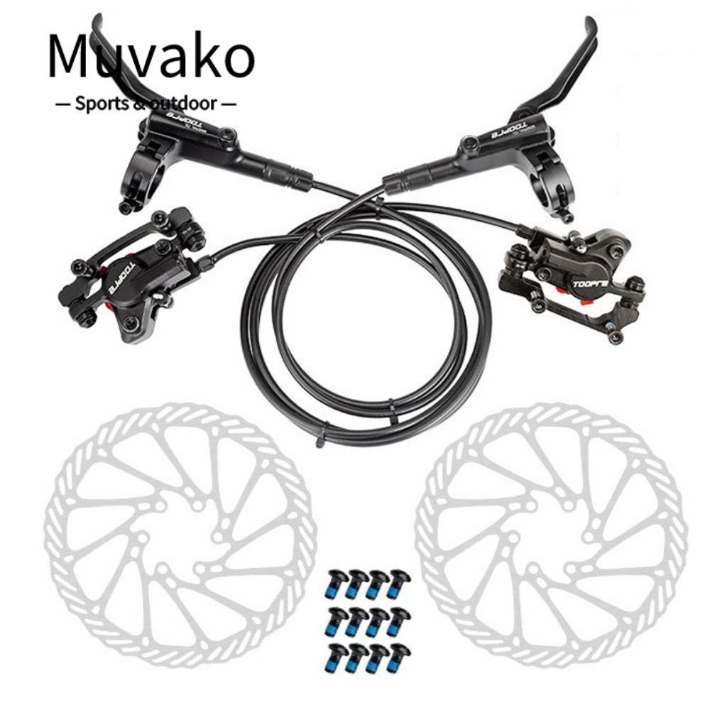 MUVAKO MTB ชุดเบรกดิสก์น้ำมัน แบบไฮดรอลิก สากล พร้อมล็อกแหวน BL และ BR สำหรับจักรยาน MTB และ E-bike