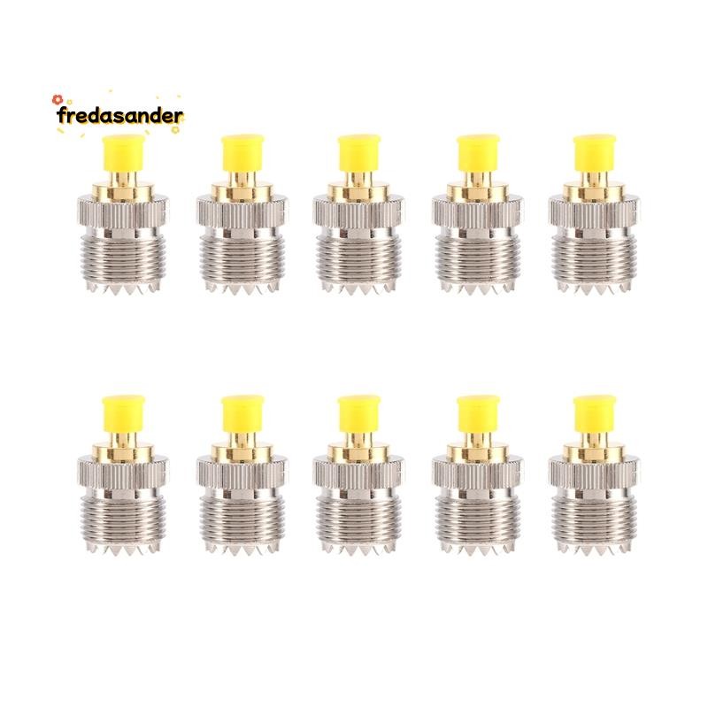 10 แพ็ค SMA Female to UHF Female Coaxial Connector อะแดปเตอร์โลหะ SO-239 SO239 ถึง SMA