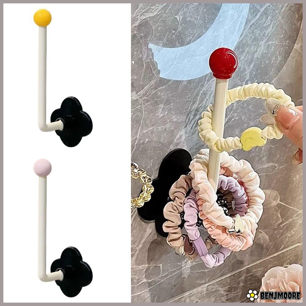 ไม้แขวนเสื้อ BENJMOORE, ตะขอเกี่ยวเก็บผมรูปตัว L ของ Dopamine, ชั้นเก็บของในครัวแบบติดผนังแบบไม่ต้องเจาะ