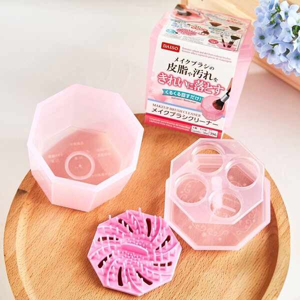 โทนเนอร์แพด แปรง hourglass ญี่ปุ่น DAISO Daiso แปรงแต่งหน้ากล่องทำความสะอาดแปรงอุปกรณ์ทำความสะอาดพัฟ