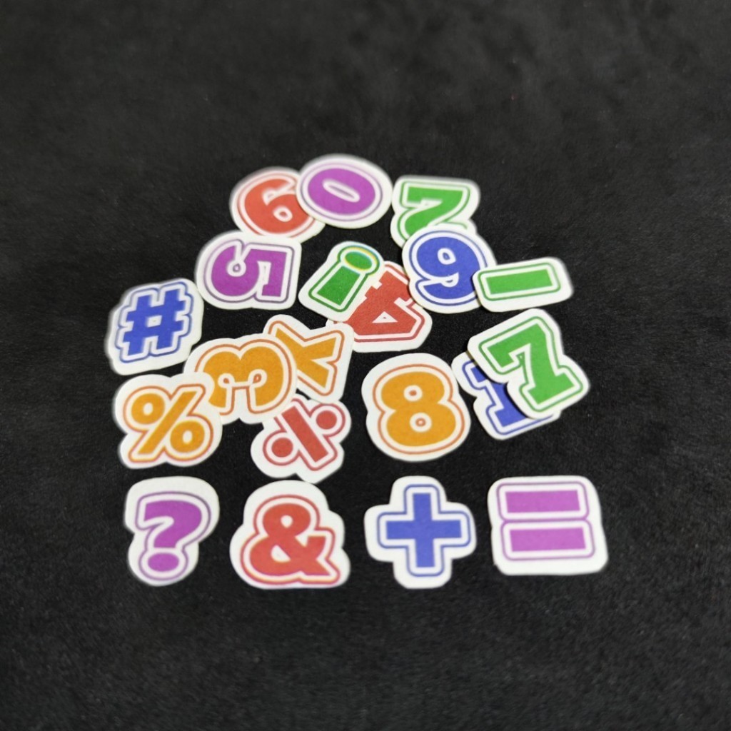 A3 หมายเลขและสติกเกอร์พิมพ์ SYMBOL สําหรับที่ห่างไกลถึงคูปองสีสันสดใส 20 ชิ้น MINI