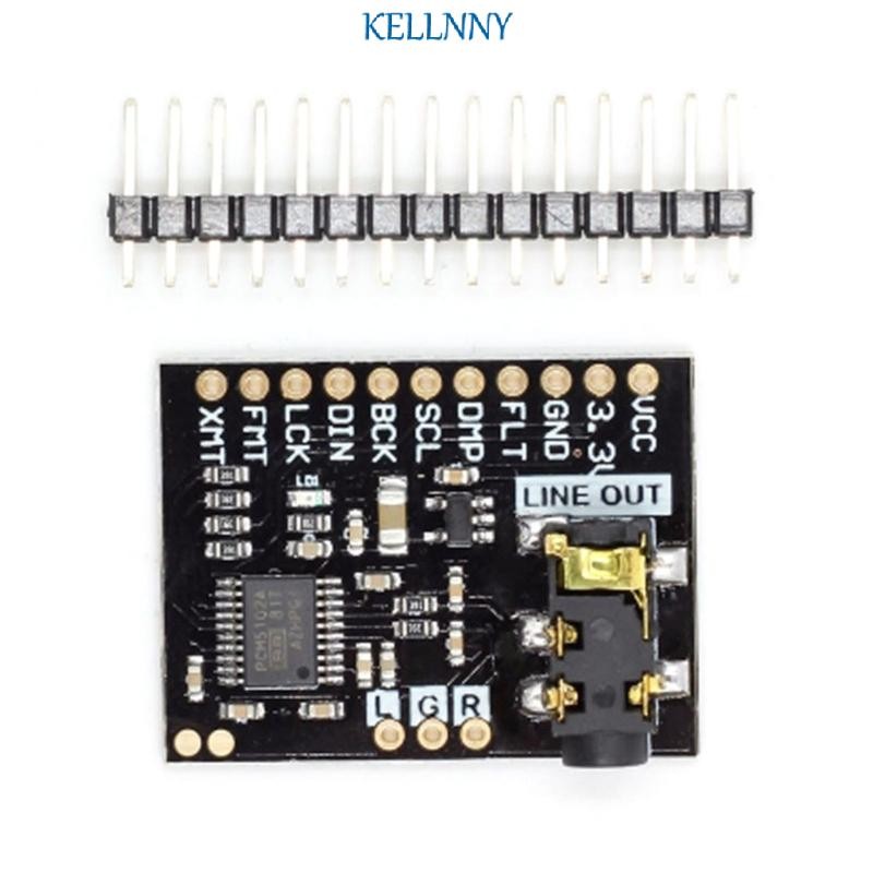Kellnny PCM5102 ถอดรหัส PCM5102 ผู้เล่นโมดูลบอร์ดดิจิตอล PCM5102A บอร์ดเสียง