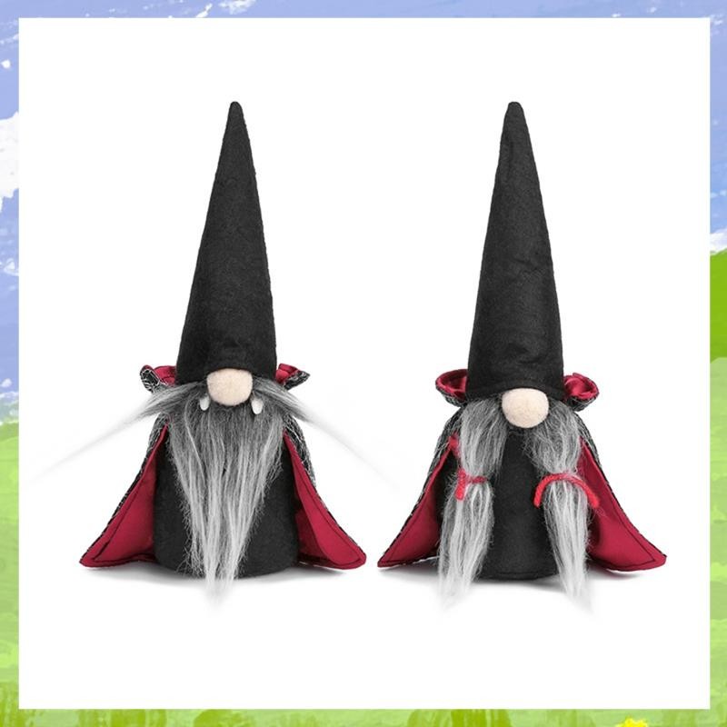 2PCS ฮาโลวีน Gnome ตุ๊กตา Faceless ตุ๊กตาทํามือสวีเดน Gnome ตกแต่ง Tomte ตุ๊กตาตกแต่งฮาโลวีน