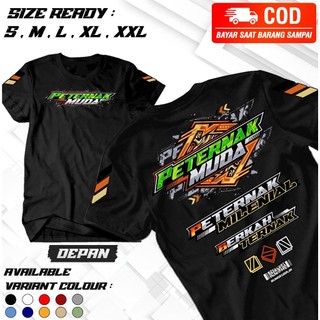 Kaos Peternak Muda Milenial - Baju Peternak Ayam Sapi Kambing Lembu Burung - Kaos Sedulur Tukang Ngarit - Baju Distro Terbaru - Cocok Untuk Pria Wanita - Kaos Viral - Kekinian - COD
