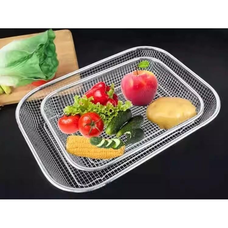 ตะกร้าใส่ของใช้ ตะกร้าล้างผัก ล้าง ตะกร้าผักล้างผลไม้สแตนเลส ใส่ผลไม้ สแตนเลส