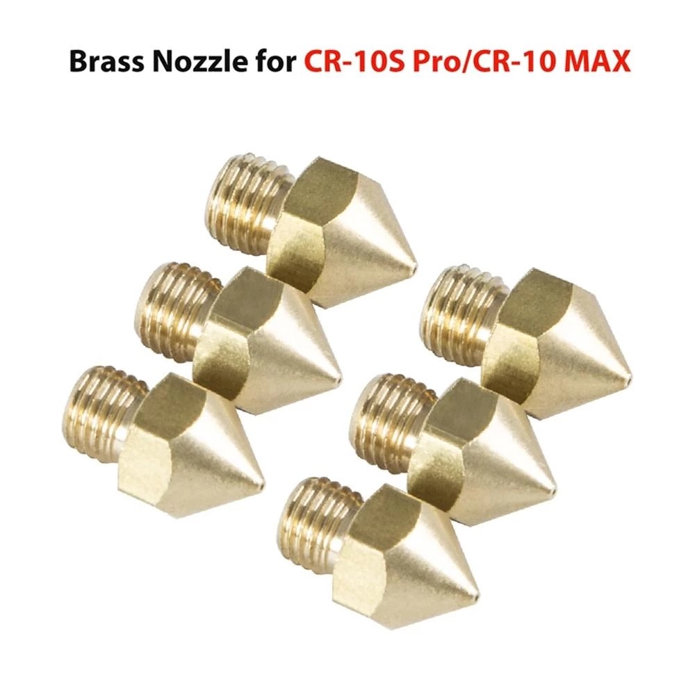 CREALITY CR-10S Pro/ V2/CR-10 MAX 3/5PCS Brass Nozzle 0.2/0.4/0.6/0.8/1.0MM For CR-10S Pro/CR-10 MAX