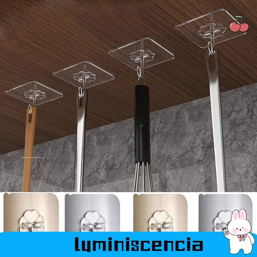 ลูมินัสเซีย 1/3ชิ้นไม่มีรอยต่อตะขอแขวน,อเนกประสงค์ ต่อย-ฟรี ตัวเอง-กาว ตะขอ,ห้องครัวห้องน้ําโปร่งใสที่แข็งแกร่งหนักโหลดผนังประตูไม้แขวน