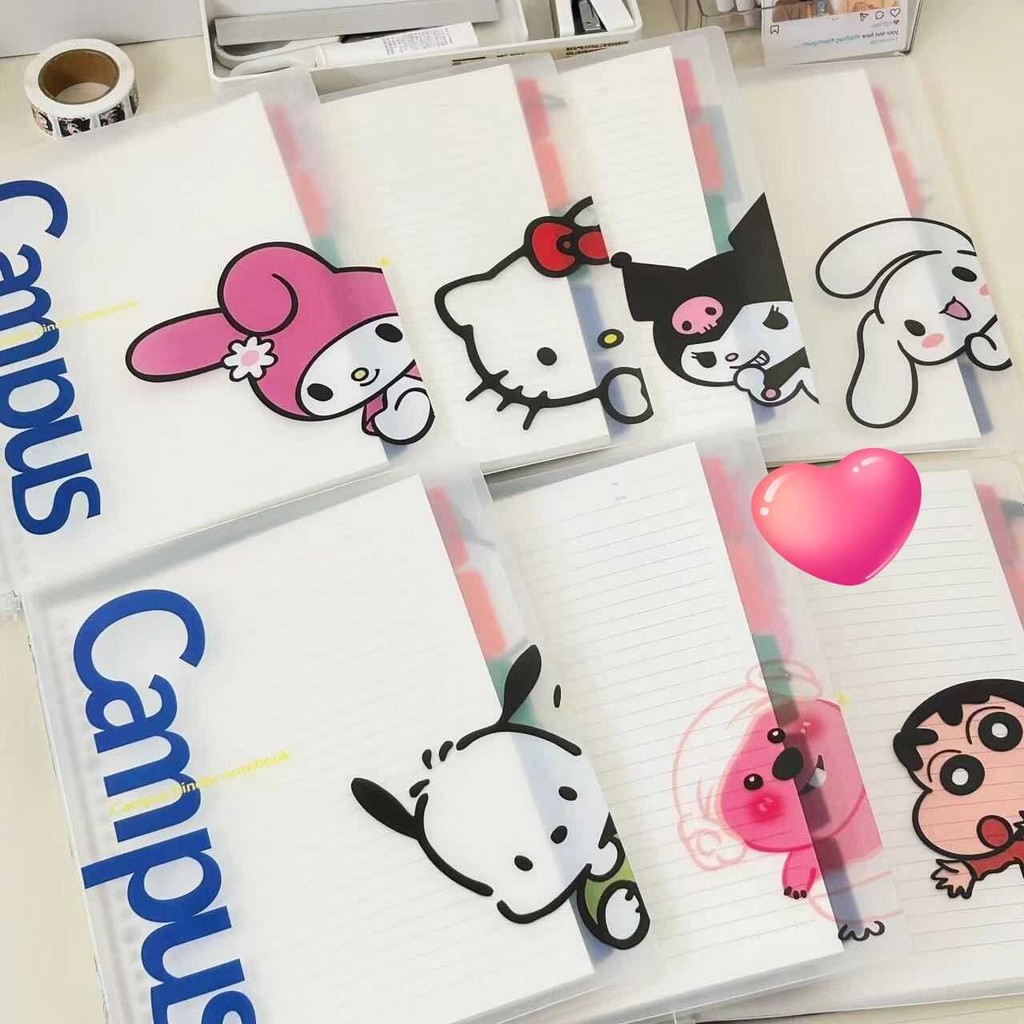 Sanrio KOKUYO Co-Branded Cartoon Notepad B5 สมุดบันทึกแบบถอดได้มูลค่าสูงสมุดบันทึกแบบหลวม