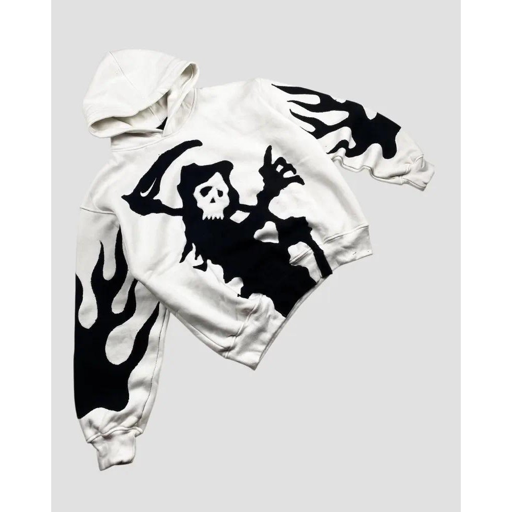 ฮู้ดี้สไตล์เรโทรปังค์สำหรับผู้หญิง ทรงหลวม สไตล์ยุค Y2K ทันสมัย - รูปที่ 4