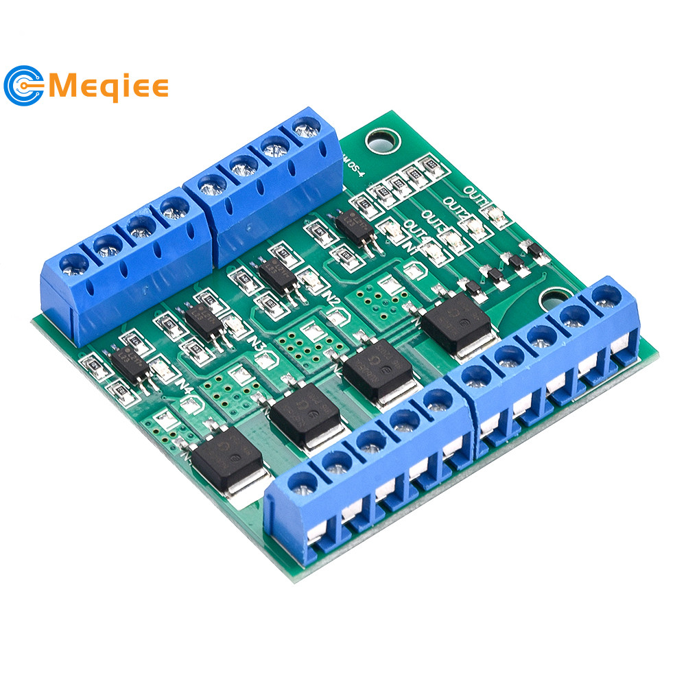 DC3.7V ~ 27V 4-Way MOS Tube FET โมดูล LED Optocoupler แยกโมดูลไดร์เวอร์ PLC เครื่องขยายเสียง