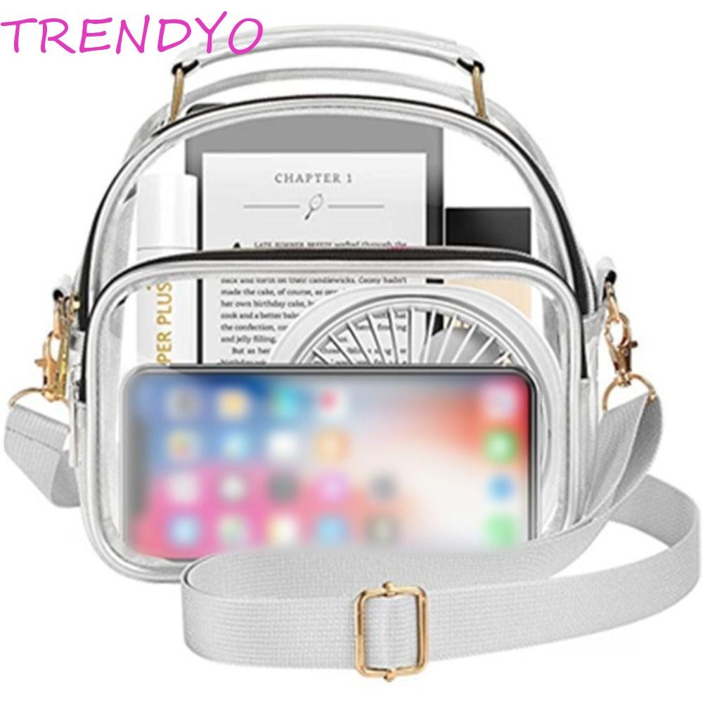 Trendyo Jelly กระเป๋าถือลิปสติก PVC โปร่งใส กันน้ํา ความจุใหญ่