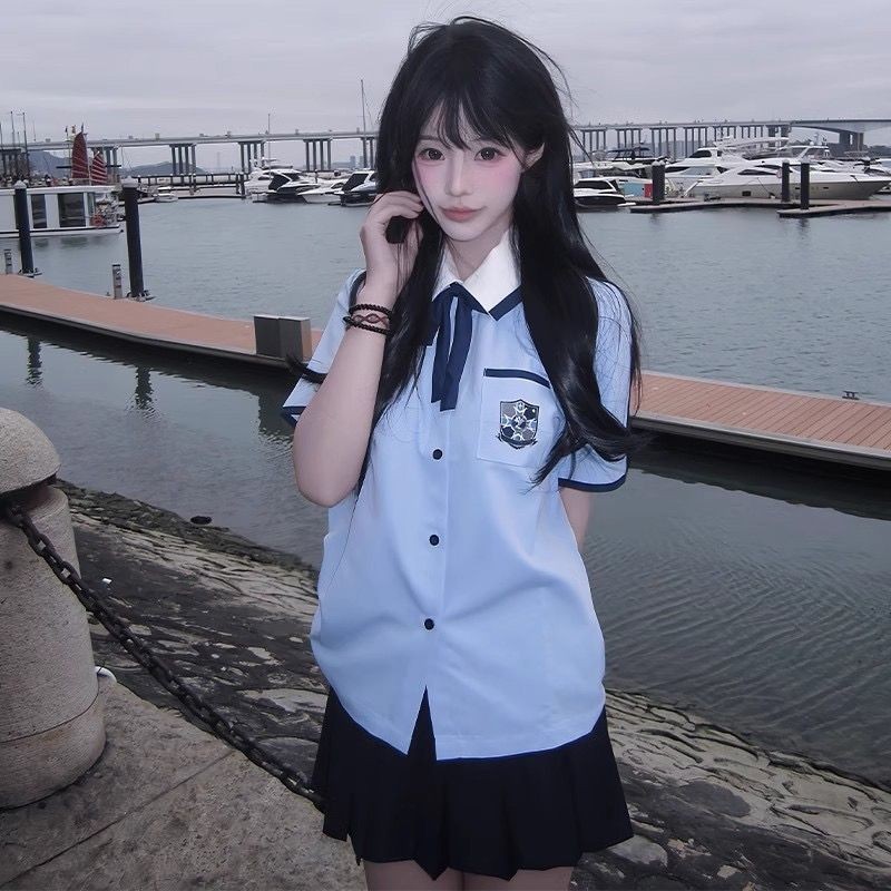 ชุดนักเรียนฤดูร้อนใหม่ Dreamy Style Class Uniform High School Student College Style Uniform