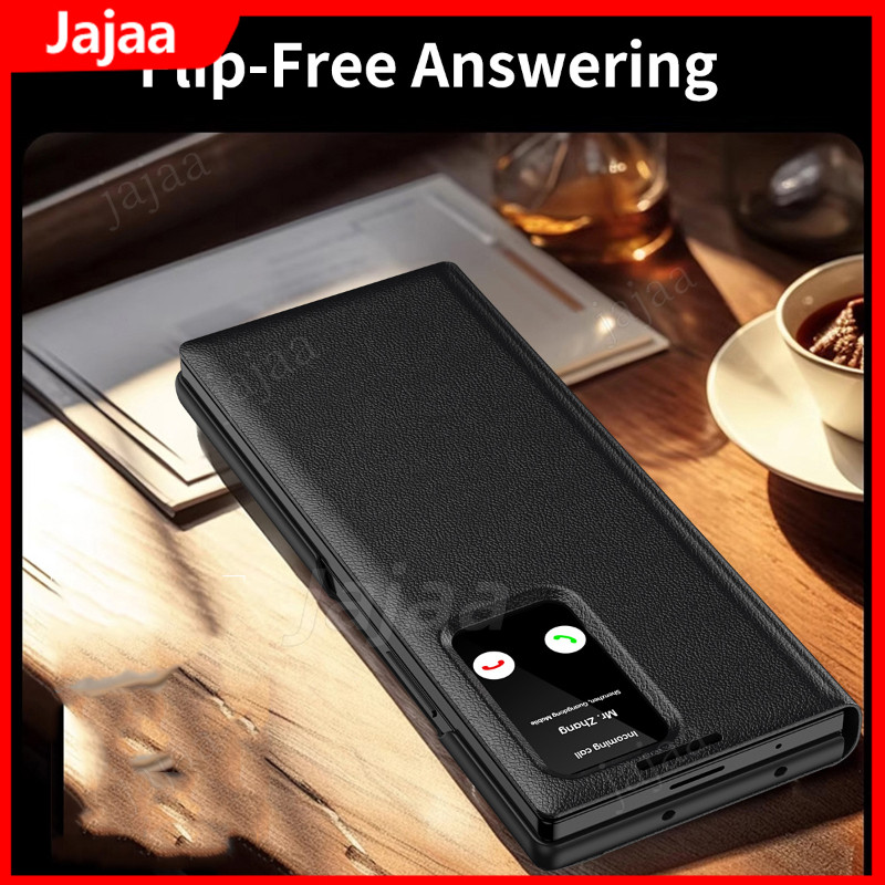 สมาร์ทหน้าต่างดูกระเป๋าสตางค์สําหรับ Samsung Galaxy Z พับ 7 6 5 4 3 2 Fold7 Fold6 Fold5 Flip-free รั