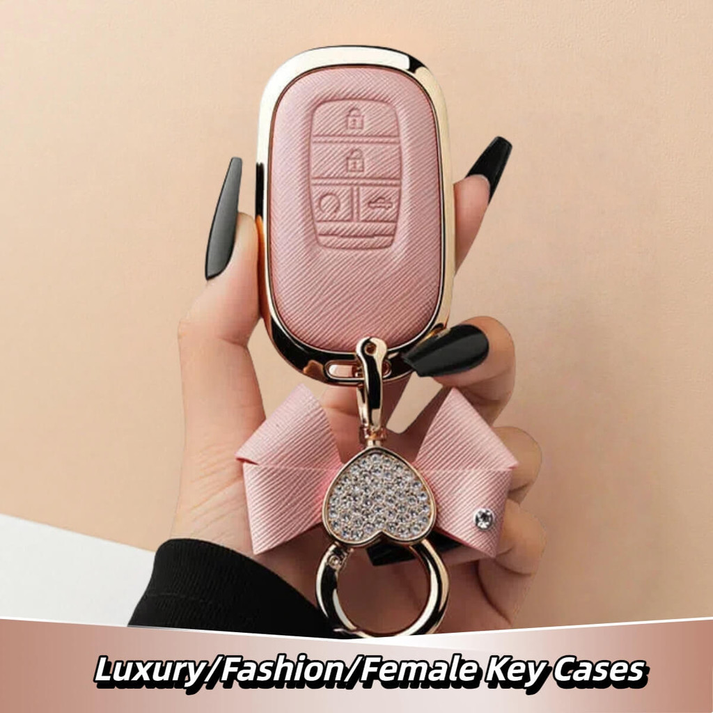 หญิงกุญแจรถสําหรับ Honda CRV HRV Civic 2025 City Accord ฝาครอบกุญแจรีโมทอุปกรณ์เสริมพวงกุญแจ