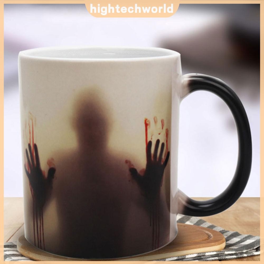 11oz เซรามิคเดิน Dead Morphing Mug Bloody Zombie Cup Creative Horror Travel Cup สําหรับชากาแฟนม [Hig