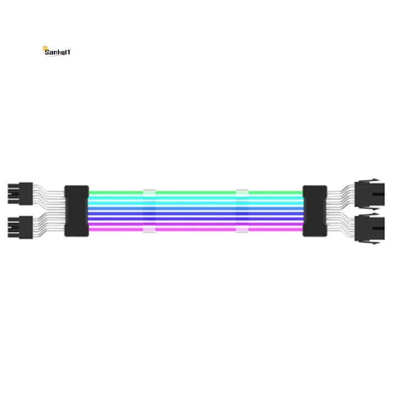 ARGB Power Supply Extension Cable สายไฟเมนบอร์ด RGB Extension Cable สําหรับคอมพิวเตอร์