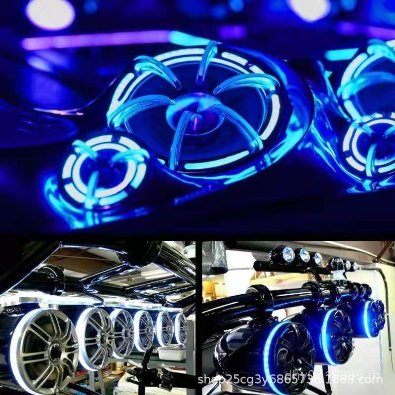 R RGB พิเศษจัดหาลําโพงไฟ APP ลําโพงบลูทูธไฟเครื่องเสียงรถยนต์ RF รูรับแสงเรือยอชท์ข้ามพรมแดน I4Y1