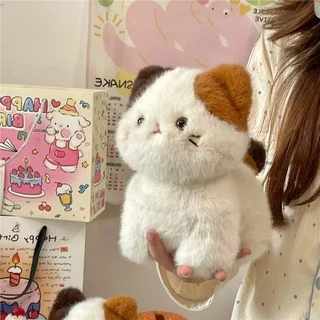 ตุ๊กตาแมว 22cm ตุ๊กตาแมวลายแคลิโก ตุ๊กตาแมวน่ารัก น่ารักและนุ่มนิ่ม ของขวัญวันเกิด