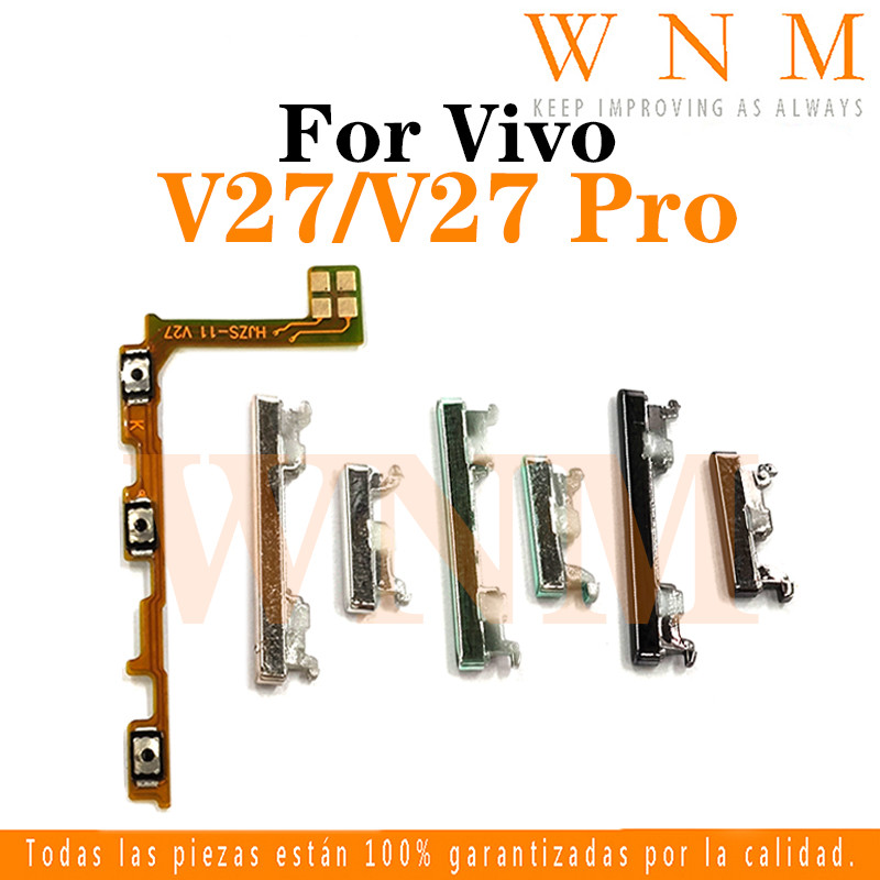 สําหรับ VIVO V27 / V27 Pro ปุ่ม flex บน/ปิดปุ่มสวิทช์ด้านข้าง Key Volume Up Down Flex สายโทรศัพท์มือถือ Part