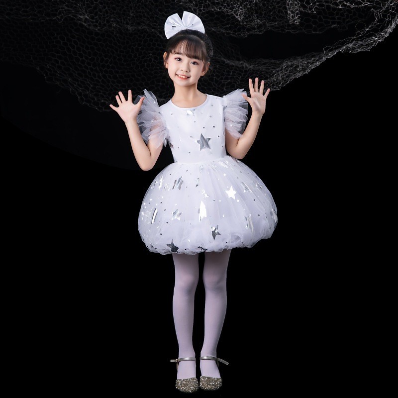 KIDSZONE ชุดกระโปรงเจ้าหญิงเด็ก แบบสวม แขนกุด รุ่น A0536