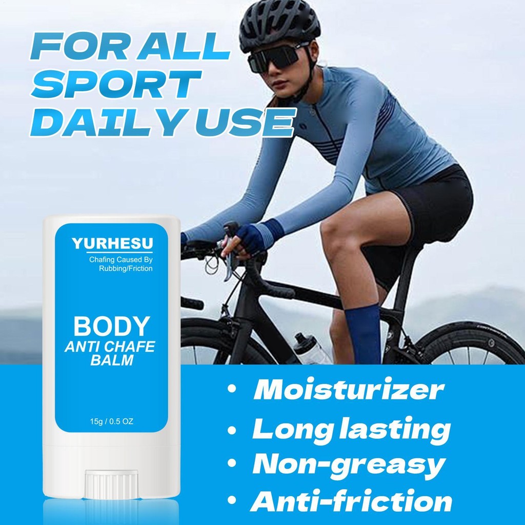 Chafing Stick Outdoor Body ต้นขา Glide Anti Chafe Balm ครีมกันน้ํา Long-Lasting Skin Care resiveth